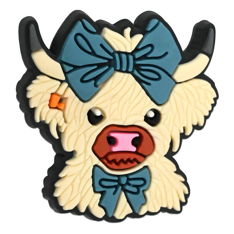 Wholesale  Random 100pcs Cartoon Highland Cattle Series Beads